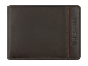 Портмоне BUGATTI Banda, с защитой данных RFID, коричневое, кожа/полиэстер, 12,5х2х9 см — изображение 2