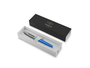 Шариковая ручка Parker Jotter Originals Blue Chrom CT, стержень: M blue в подарочной упаковке — изображение 4