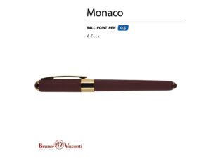 Ручка пластиковая шариковая Monaco, 0,5мм, синие чернила, коричневый — изображение 2