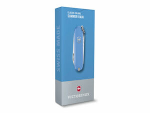 Нож-брелок VICTORINOX Classic SD Colors Summer Rain, 58 мм, 7 функций, голубой — изображение 4
