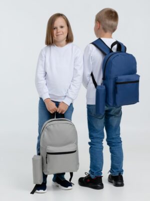 Детский рюкзак Base Kids с пеналом, серый — изображение 10