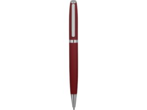 Ручка металлическая шариковая Flow soft-touch, красный/серебристый — изображение 2