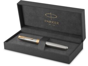 Ручка перьевая Parker Sonnet Core Stainless Steel GT, серебристый/золотистый — изображение 6