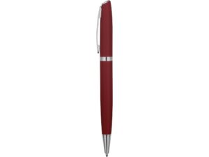 Ручка металлическая шариковая Flow soft-touch, красный/серебристый — изображение 3