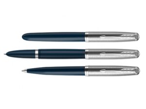 Перьевая ручка Parker 51 CORE MIDNIGHT BLUE CT, перо: F, цвет чернил: black, в подарочной упаковке. — изображение 5