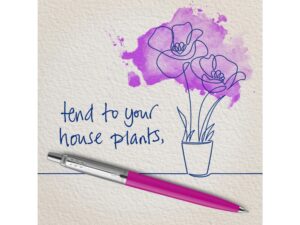 Шариковая ручка Parker Jotter, цвет MAGENTA, цвет чернил синий, толщина линии M , в подарочной коробке — изображение 6