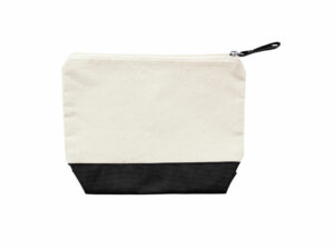 Косметичка DOEL из хлопка плотностью 280 г/м2, бежевый/черный — изображение 4