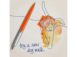 Шариковая ручка Parker Jotter Originals Orange Chrome CT, стержень: M blue в подарочной упаковке — изображение 5