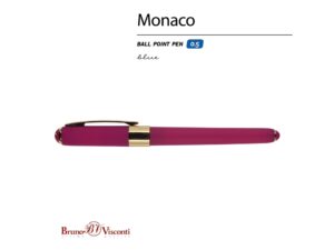 Ручка пластиковая шариковая Monaco, 0,5мм, синие чернила, пурпурный — изображение 2