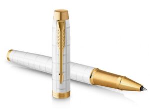 Ручка роллер Parker IM Premium T318  Pearl GT, стержень: F, цвет чернил: black, в подарочной упаковке. — изображение 3