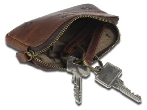 Ключница Mano Don Leon, натуральная кожа в коричневом цвете, 12 х 7 см — изображение 7