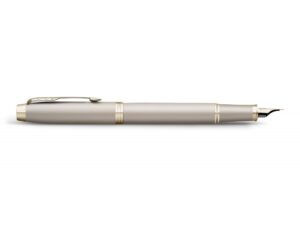 Перьевая ручка Parker IM Professionals Monochrome Champagne, перо: F, цвет чернил: Blue, в подарочной упаковке. — изображение 6