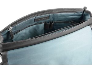 Портфель BUGATTI Romano 15'', чёрный, натуральная воловья кожа, 39х8х30 см — изображение 3