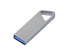 USB 2.0-флешка на 16 Гб с мини чипом, компактный дизайн, отверстие треугольной формы для цепочки — изображение 2