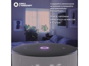 Умная колонка Яндекс Станция Мини 3 с Алисой на YaGPT серая, 12 Вт (YNDX-00027GRY) — изображение 9
