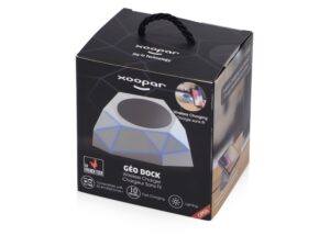 Док-станция Geo Dock с быстрой беспроводной зарядкой, серебристый с синей подсветкой. XOOPAR — изображение 11