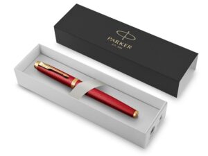 Перьевая ручка Parker IM Premium F318  Red GT, перо: F, цвет чернил: blue, в подарочной упаковке. — изображение 2