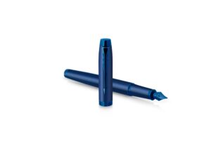 Перьевая ручка Parker IM Monochrome Blue, перо:F, цвет чернил: blue, в подарочной упаковке. — изображение 3