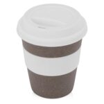 Стакан с силиконовой крышкой Cafe, белый