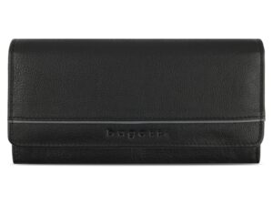 Кошелёк женский BUGATTI Banda, с защитой данных RFID, чёрный, кожа/полиэстер, 18,5х2,5х9,5 см — изображение 2