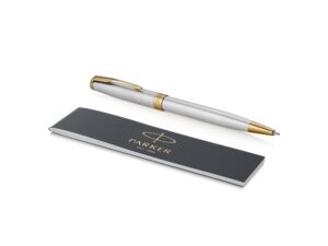 Ручка шариковая Parker Sonnet Core Stainless Steel GT, серебристый/золотистый — изображение 3