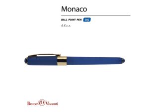 Ручка пластиковая шариковая Monaco, 0,5мм, синие чернила, темно-синий — изображение 2