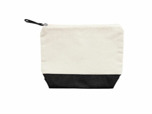Косметичка DOEL из хлопка плотностью 280 г/м2, бежевый/черный — изображение 6