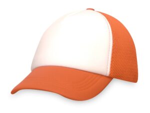 Бейсболка с сеткой Newport, оранжевый/белый — изображение 4