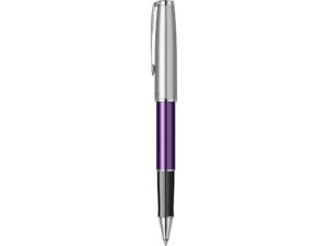 Ручка-роллер Parker Sonnet Essentials Violet SB Steel CT, цвет чернил black, перо: F, в подарочной упаковке. — изображение 3