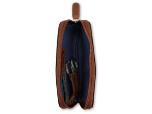 Ключница BUGATTI Nobile, коньячного цвета, воловья кожа/полиэстер, 11,5х1,5х7 см — изображение 4