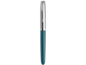 Перьевая ручка Parker 51 CORE TEAL BLUE CT, перо: F, цвет чернил: black, в подарочной упаковке. — изображение 3