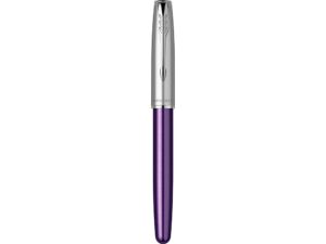 Ручка-роллер Parker Sonnet Essentials Violet SB Steel CT, цвет чернил black, перо: F, в подарочной упаковке. — изображение 5