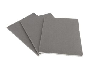 Записная книжка Moleskine Cahier (нелинованный, 3 шт.), ХLarge (19х25см), серый — изображение 2