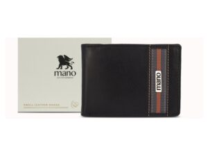 Бумажник Mano Don Leonardo, с RFID защитой, натуральная кожа в черном цвете, 12,5 х 2,5 х 9 см — изображение 7