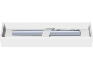Ручка-роллер Parker Vector XL Silver Blue CT, цвет чернил black, стержень: F, в подарочной упаковке. — изображение 10