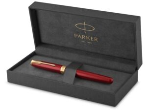 Ручка-роллер Parker Sonnet Red Intense GT, стержень: F, цвет чернил: black, в подарочной упаковке — изображение 2