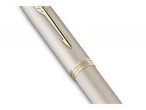 Перьевая ручка Parker IM Professionals Monochrome Champagne, перо: F, цвет чернил: Blue, в подарочной упаковке. — изображение 4