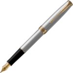 Ручка перьевая Parker Sonnet Core Stainless Steel GT, серебристый/золотистый