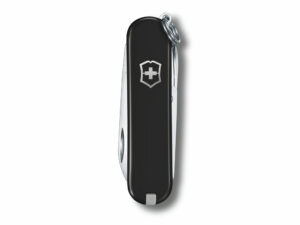 Нож-брелок VICTORINOX Classic SD Colors Dark Illusion, 58 мм, 7 функций, чёрный — изображение 2