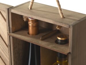 Коробка подарочная из массива дерева для 2х бутылок — изображение 8