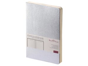 Ежедневник А5 недатированный Megapolis Velvet Flex, серебристый