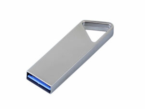 USB 3.0-флешка на 64 Гб с мини чипом, компактный дизайн, отверстие треугольной формы для цепочки — изображение 2