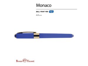 Ручка пластиковая шариковая Monaco, 0,5мм, синие чернила, синий — изображение 2