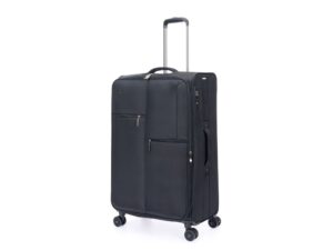 Чемодан TORBER Seyd, чёрный, нейлон 600D, 48 х 22 х 78 см, 85 л