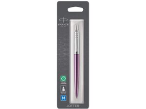 Шариковая ручка Parker Jotter Victoria Violet Chrome CT, стержень:M, цвет чернил: blue в подарочной блистерной упаковке — изображение 3