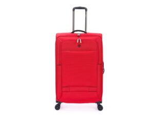 Чемодан TORBER Brosno, красный, нейлон 600D, 48 х 22 х 78 см, 85 л — изображение 3