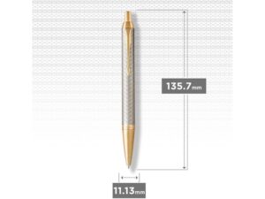 Шариковая ручка Parker IM Premium Warm Silver (grey)  GT, стержень: M, цвет чернил: blue, в подарочной упаковке. — изображение 5