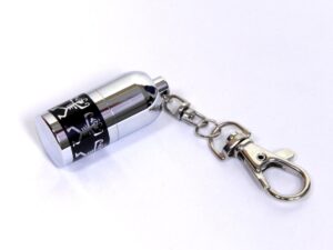 USB-флешка на 16 Гб в виде пули с танцующими человечками, серебро — изображение 2