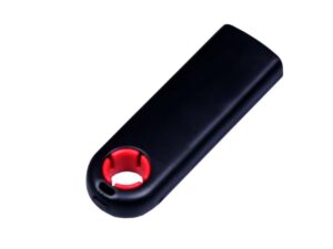 USB-флешка промо на 32 Гб прямоугольной формы, выдвижной механизм, красный — изображение 2