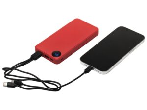 Внешний аккумулятор с дисплеем Mild, 10 000 mAh, красный — изображение 2